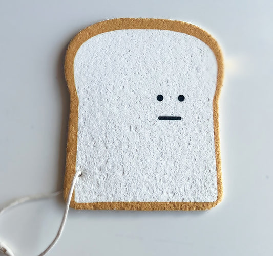 You’re toast  - wood pulp cotton bath sponge